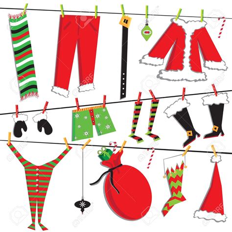 christmas outfit clipart|christmas clothes clip art.